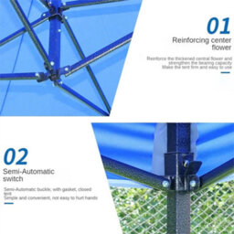 2X2M-Heavy Duty Metal Pop-Up Gazebo Waterproof Garden Party Marquee Canopy - thumbnail 3