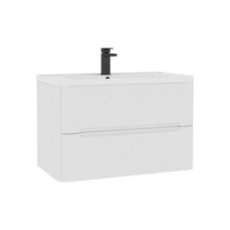 Royal Bathrooms Venice 800mm Gloss White Wall Hung Vanity Unit 2 Drawer With Ceramic Basin - thumbnail 8