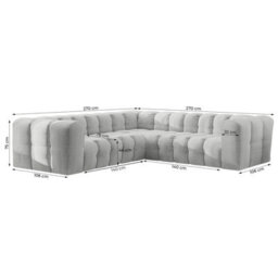 Symmetrical Modern Corner Sofa Baloo Corner S Dark Yellow - thumbnail 4