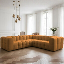 Symmetrical Modern Corner Sofa Baloo Corner S Dark Yellow - thumbnail 2