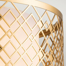 Luminosa Lighting Luminosa Ziggy 2 Light Cylindrical Pendant Ceiling Light, Lacquered Gold - thumbnail 4