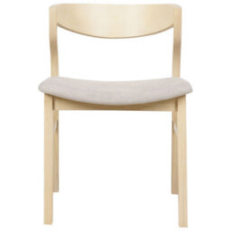 Beliani Set Of 2 Dining Chairs Maroa Wood Beige - thumbnail 6