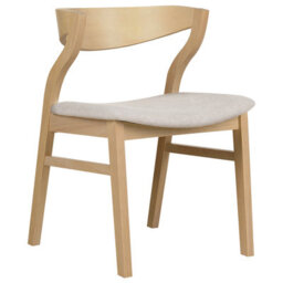 Beliani Set Of 2 Dining Chairs Maroa Wood Beige - thumbnail 4
