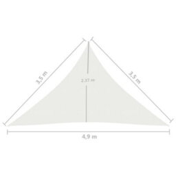 Berkfield Sunshade Sail 160 G/m2 White 3.5X3.5X4.9 M Hdpe - thumbnail 6