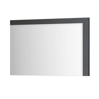 Homestylestore Black Grey Wall Hung Bathroom Mirror 700 X 500mm - image 1