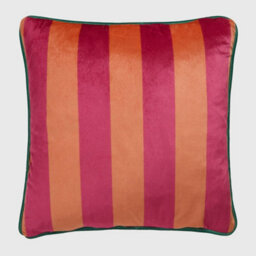 Laurence Llewelyn-Bowen Cotswald Fantasia Dawn Soft Touch Floral Print Pink Velvet Filled Cushion - thumbnail 3