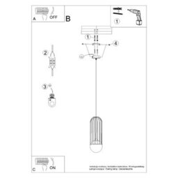 Sollux Lighting Brina Steel Black 1 Lights Modern Pendant Lamps - thumbnail 4