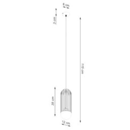 Sollux Lighting Brina Steel Black 1 Lights Modern Pendant Lamps - thumbnail 3