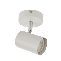 Luminosa Lighting Luminosa Arezzo 1 Light Spotlight Matt White, Chrome Plate, Gu10 - thumbnail 3