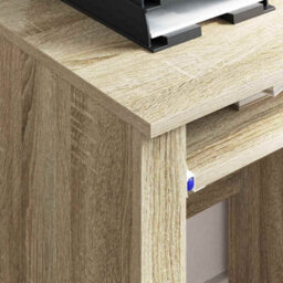 Walplus Desk With Wheels Sonoma Oak 91 X 50 X 77 Cm Engineered Wood - thumbnail 4