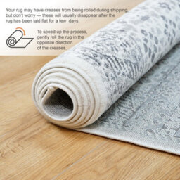 Homeart Traditional Area Rug , Super Soft & Sustainable Woven Neutral Carpet Durable Indoor Rug Weave Grey 80X150 - thumbnail 6