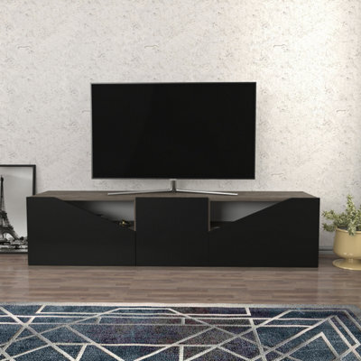 Decorotika Carson Tv Stand Tv Unit For Tv's Up To 72 Inch Wenge Anthracite - image 1