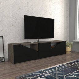 Decorotika Carson Tv Stand Tv Unit For Tv's Up To 72 Inch Wenge Anthracite - thumbnail 2