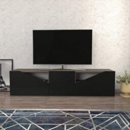 Decorotika Carson Tv Stand Tv Unit For Tv's Up To 72 Inch Wenge Anthracite - thumbnail 1