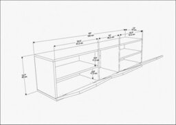 Decorotika Carson Tv Stand Tv Unit For Tv's Up To 72 Inch Wenge Anthracite - thumbnail 6