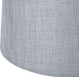Lighting Supermarket Hepburn Large Ceramic Table Lamp Grey Linen Shade Modern Grey Chrome Finish 58Cm - thumbnail 3