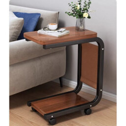 Side Table C Shaped For Sofa Coffee End Tables For Living Room Bedside Table New - thumbnail 1