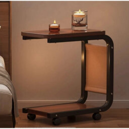 Side Table C Shaped For Sofa Coffee End Tables For Living Room Bedside Table New - thumbnail 3