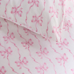 Cath Kidston Ribbon And Bows Reversible Cotton King Duvet Cover Set With Pillowcases White / Pink - thumbnail 4