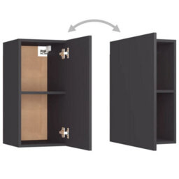 Berkfield Tv Cabinets 2 Pcs Grey 30.5X30X60 Cm Engineered Wood - thumbnail 7