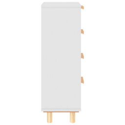 Vidaxl Sideboard White 40X30X90 Cm Solid Wood Pine And Natural Rattan - thumbnail 6