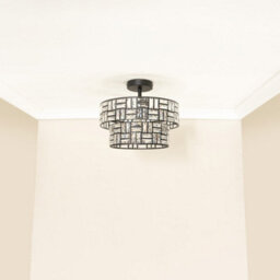 Valuelights Elise Black Acrylic Jewel Two Tier Ceiling Pendant Light - thumbnail 4
