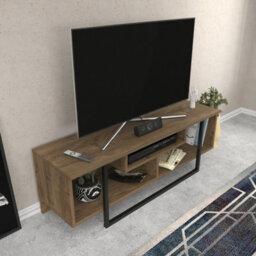 Decorotika Astona Tv Stand Tv Unit For Tvs Up To 55 Inch Walnut And Black - thumbnail 4