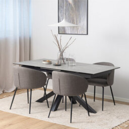 Furniture To Go Heaven Extendable Dining Table With Ceramic Grey Top (L) 210Cm Seats Up To 6 - thumbnail 4