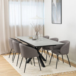 Furniture To Go Heaven Extendable Dining Table With Ceramic Grey Top (L) 210Cm Seats Up To 6 - thumbnail 5