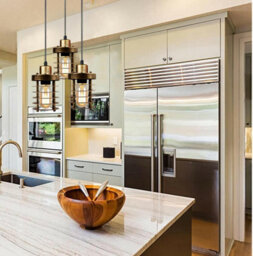 Ledsone 3 Head Pendant Light Brushed Copper Modern E27 Adjustable Ceiling Fixture For Living Room Kitchen Dining Room - thumbnail 6