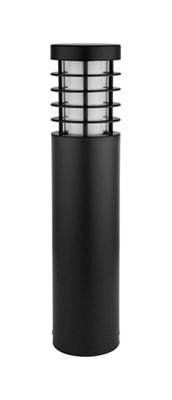 GoodHome Hampstead Contemporary Black Mains-Powered 1 Lamp Integrated Led Outdoor Post Light (H)440mm