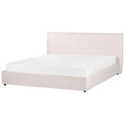 Beliani Ottoman Bed Velvet Lavaur 180 X 200 Cm (Eu Super King) Off-White - thumbnail 6