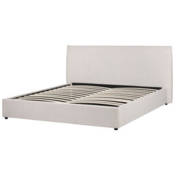 Beliani Ottoman Bed Velvet Lavaur 180 X 200 Cm (Eu Super King) Off-White - thumbnail 5