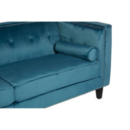 Orsina Velvet Uphoplstered 3 Seat Blue Velvet Sofa, Durable Three Seater Sofa, Versatile Button Tufted Sofa - thumbnail 8