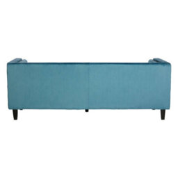 Orsina Velvet Uphoplstered 3 Seat Blue Velvet Sofa, Durable Three Seater Sofa, Versatile Button Tufted Sofa - thumbnail 4
