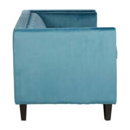 Orsina Velvet Uphoplstered 3 Seat Blue Velvet Sofa, Durable Three Seater Sofa, Versatile Button Tufted Sofa - thumbnail 3