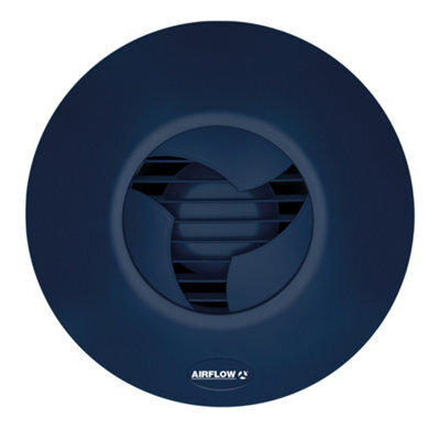 FNX Bathrooms Airflow Icon 30 Extractor Fan - Navy Blue, 120mm, 97M3/h Quiet Bathroom & Wc Fan, Ipx4 Rated