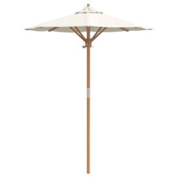 Berkfield Modern Garden Parasol Cream White 150 X 150 X 210 Cm Bamboo - thumbnail 4