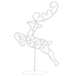 Berkfield Acrylic Christmas Flying Reindeer&sleigh 260X21X87Cm Colourful - thumbnail 6