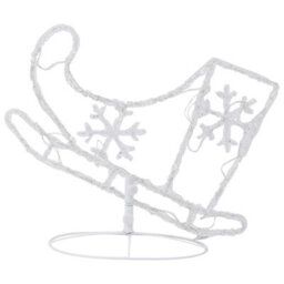 Berkfield Acrylic Christmas Flying Reindeer&sleigh 260X21X87Cm Colourful - thumbnail 7