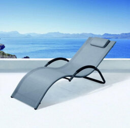 Jarder Nessa Lightweight Grey Sun Lounger - thumbnail 2