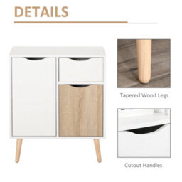Wyld Haus Roke Levi Natural Brown Sideboard - 1 Drawer And 2 Doors, 60W X 30D X 72H Cm - thumbnail 6