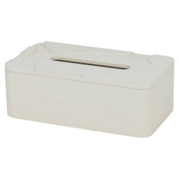 Urbn-Living Wooden Tissue Box Cover Holder, Modern Refillable Dispenser Case - Cream - thumbnail 6