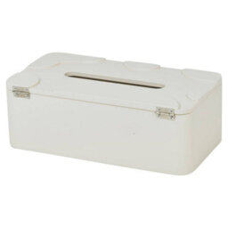 Urbn-Living Wooden Tissue Box Cover Holder, Modern Refillable Dispenser Case - Cream - thumbnail 7