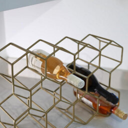 Divchi Wine Rack Bottle Holder No Need Assembly Modern Metal Wire Wine Storage For Countertop Table Top Coffee Bar Kitchen - thumbnail 6