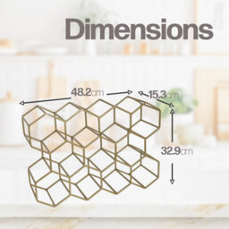 Divchi Wine Rack Bottle Holder No Need Assembly Modern Metal Wire Wine Storage For Countertop Table Top Coffee Bar Kitchen - thumbnail 2