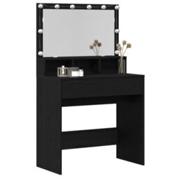 Walplus Dressing Table Black Oak 80 X 41 X 134.5 Cm Engineered Wood - thumbnail 3