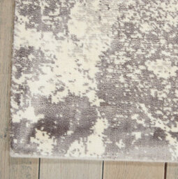 Grey Luxurious Modern  Abstract Viscose Wool Rug For Living Room, Bedroom - 168Cm X 244Cm - thumbnail 5