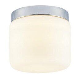 Happy Homewares Modern Bathroom Led Ceiling Light In Polished Chrome With Glass Shade - thumbnail 4