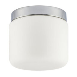 Happy Homewares Modern Bathroom Led Ceiling Light In Polished Chrome With Glass Shade - thumbnail 3